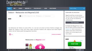
                            13. Telekom - Mediacenter wird MagentaCLOUD | Deskmodder.de