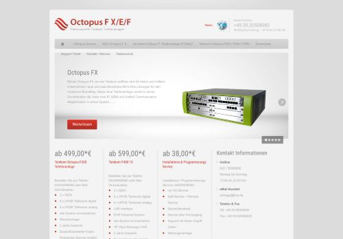 
                            8. Telekom Octopus FX, F, E Telefonanlagen - Service - Beratung ...