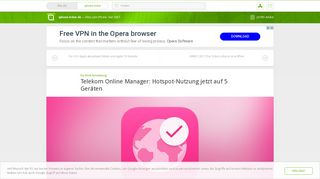 
                            4. Telekom Online Manager: Hotspot-Nutzung jetzt auf 5 Geräten ...