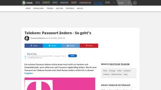
                            5. Telekom: Passwort ändern – So geht's – GIGA