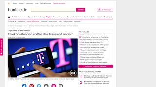 
                            9. Telekom-Passwort jetzt ändern: Kundendaten im Internet ... - T-Online