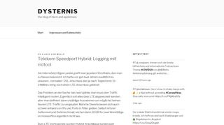 
                            1. Telekom Speedport Hybrid: Logging mit rrdtool – dysternis