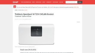 
                            13. Telekom Speedport W 723V (WLAN-Router) Test - CHIP