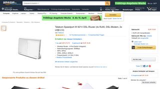 
                            12. Telekom Speedport W 921V DSL-Router: Amazon.de: Computer ...