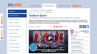 
                            9. Telekom Sport - die Pakete für Bundesliga, Champions League & mehr