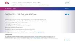 
                            6. Telekom Sport mit Sky Sport Kompakt - Sky - Hilfecenter