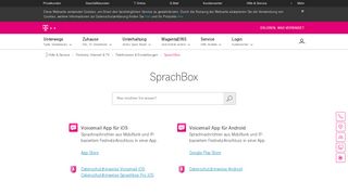 
                            4. Telekom SprachBox | Telekom Hilfe