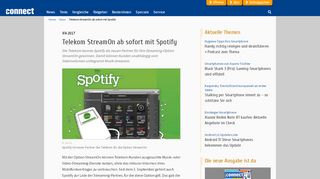 
                            12. Telekom StreamOn ab sofort mit Spotify - connect