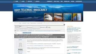 
                            12. TELEMAC-MASCARET Forum :: Topic: Is there any guide for advanced ...