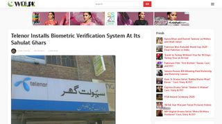
                            8. Telenor Installs Biometric Verification System At Its Sahulat Ghars ...