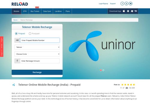 
                            12. Telenor Mobile Recharge Online | Telenor India Prepaid Recharge ...