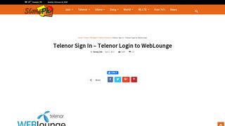 
                            4. Telenor Sign In - Telenor Login to WebLounge - SimsPK