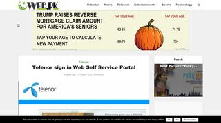 
                            11. Telenor sign in Web Self Service Portal | Web.pk