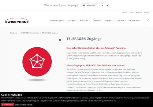 
                            10. TELEPAGE®-Zugänge | Swissphone Schweiz