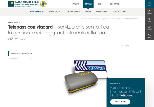 
                            9. Telepass con Viacard - Cassa Rurale Novella e Alta Anaunia