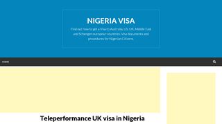 
                            6. Teleperformance UK visa in Nigeria – Nigeria Visa