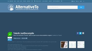
                            8. Telerik JustDecompile Alternatives and Similar Software - AlternativeTo