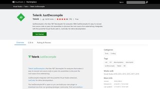 
                            5. Telerik JustDecompile - Visual Studio Marketplace