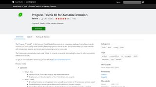 
                            13. Telerik Xamarin VSExtensions - Visual Studio Marketplace