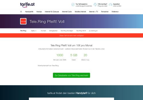 
                            11. Tele.Ring Pfeift! Voll Details & Preise - tarife.at