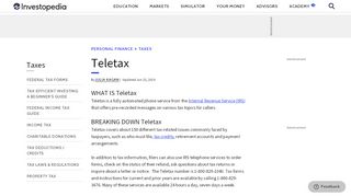 
                            6. Teletax - Investopedia