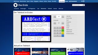 
                            1. Teletext im Ersten - Startseite - ARD | Das Erste