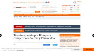 
                            7. Televisa apuesta por Blim para competir con Netflix y ClaroVideo ...