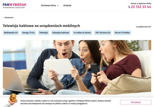 
                            8. Telewizja kablowa na urządzeniach mobilnych - / Pan Wybierak