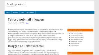 
                            9. Telfort webmail inloggen | Mailxpress.nl