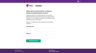 
                            3. Telia Finance - First login