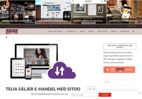 
                            8. Telia säljer e-handel med Sitoo | MKSE.com