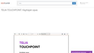 
                            3. TELIA TOUCHPOINT. Käyttäjän opas - PDF - docplayer.fi