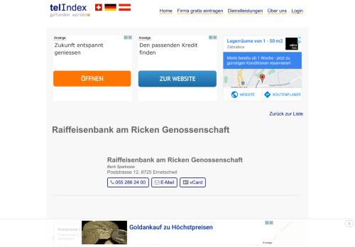 
                            13. telindex - Raiffeisenbank am Ricken Genossenschaft