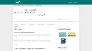
                            11. Telis Finanz AG als Arbeitgeber | XING Unternehmen