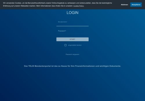
                            2. TELIS FINANZ Mandantenportal