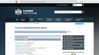 
                            11. TELIT COMM share news (TCM) - London Stock Exchange