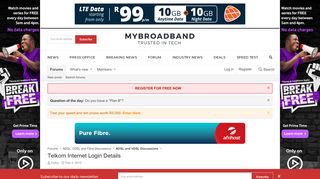 
                            12. Telkom Internet Login Details | MyBroadband