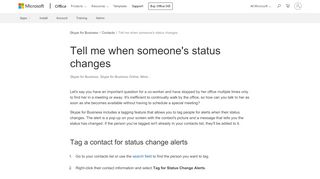 
                            6. Tell me when someone's status changes - Skype for Business