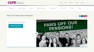 
                            8. Tell U of S: Paws off our Pensions | Canadian Union of Public ...