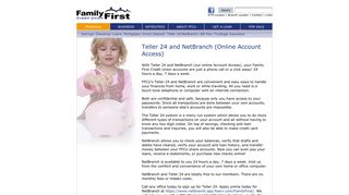 
                            7. Teller 24/NetBranch - Family First Credit Union