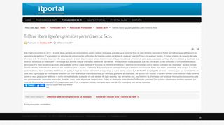 
                            13. Tellfree libera ligações gratuitas para números fixos - IT Portal