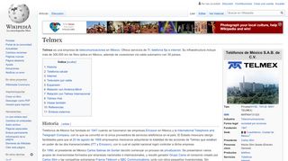
                            11. Telmex - Wikipedia, la enciclopedia libre