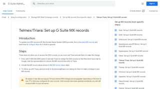 
                            11. Telmex/Triara MX records - G Suite Admin Help - Google Support
