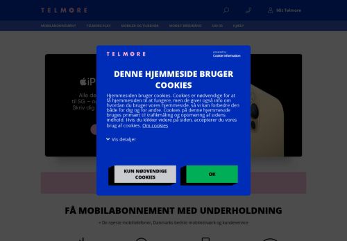 
                            2. TELMORE mobil - Billig telefoni, bredbånd og mobiltelefoner