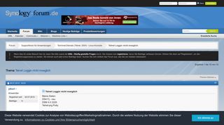 
                            1. Telnet Loggin nicht moeglich - Synology-Forum