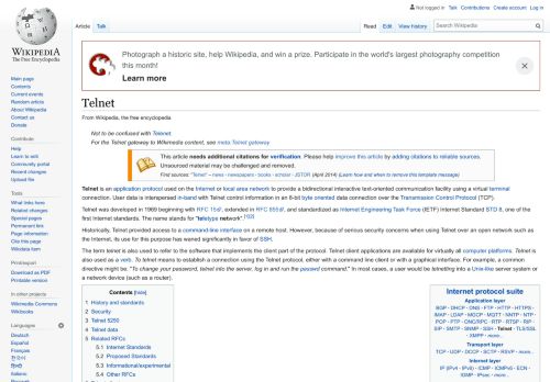 
                            10. Telnet - Wikipedia