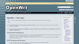 
                            1. telnet/ssh - OpenWrt Wiki