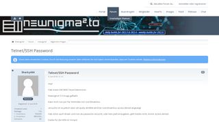 
                            2. Telnet/SSH Password - Allgemeine Fragen - Newnigma²