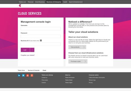 
                            10. Telstra's Cloud Services: Login - access the Cloud Services ...