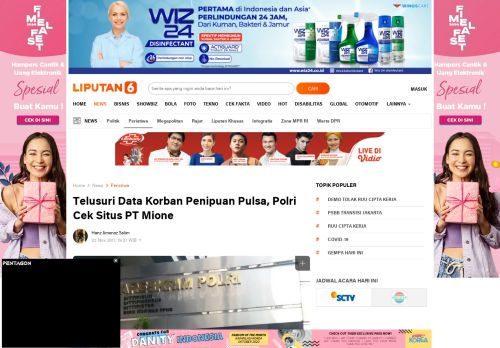 
                            3. Telusuri Data Korban Penipuan Pulsa, Polri Cek Situs PT Mione ...
